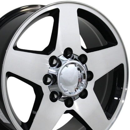 20x8.5 OE Wheels CV91A Black Machined Wheel 8x6.5 (12mm)