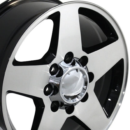 20x8.5 OE Wheels CV91A Black Machined Wheel 8x6.5 (12mm)