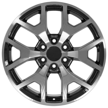 22x9 OE Wheels CV92 Black Machined Wheel 6x5.5 (31mm)
