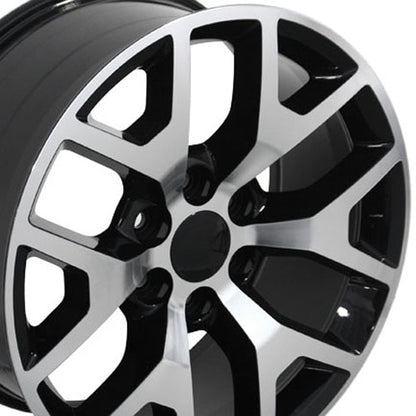 22x9 OE Wheels CV92 Black Machined Wheel 6x5.5 (31mm)