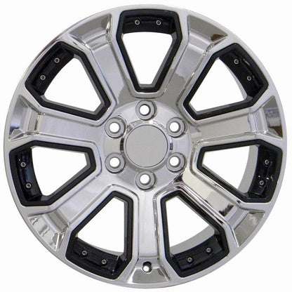 22x9 OE Wheels CV93B Chrome with Black Wheel 6x5.5 (24mm)