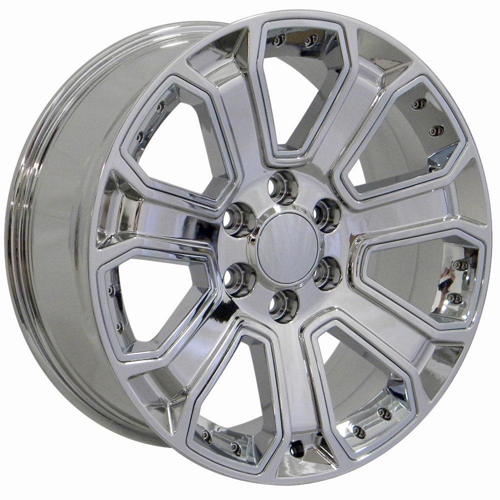 22x9 OE Wheels CV93B Chrome with Chrome Insert Wheel 6x5.5 (24mm)