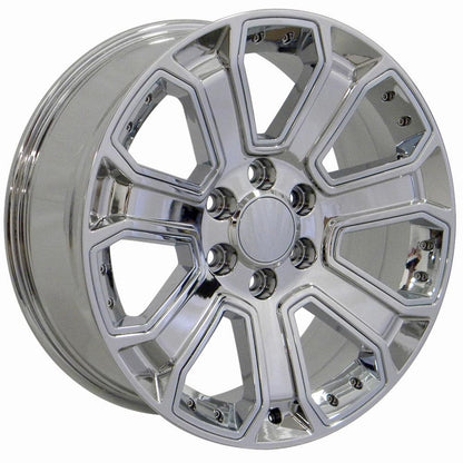 22x9 OE Wheels CV93B Chrome with Chrome Insert Wheel 6x5.5 (24mm)