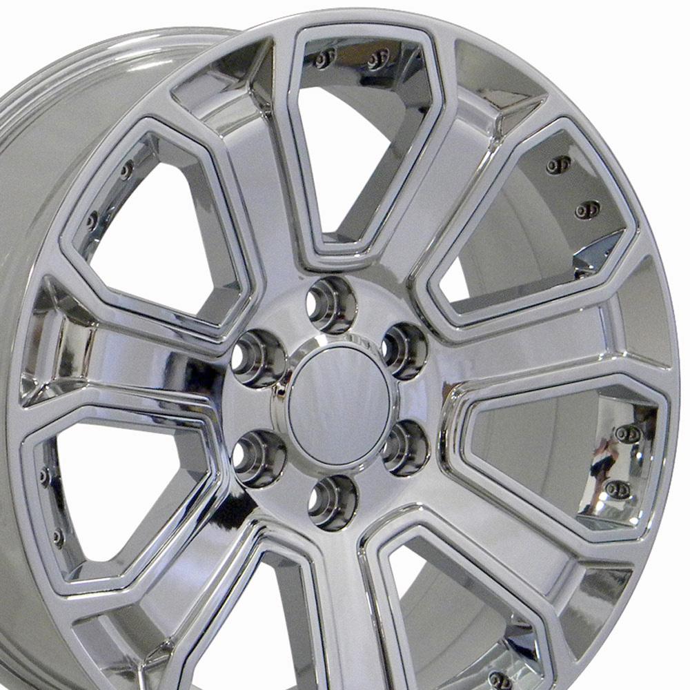 22x9 OE Wheels CV93B Chrome with Chrome Insert Wheel 6x5.5 (24mm)
