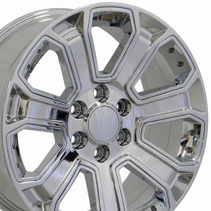 22x9 OE Wheels CV93B Chrome with Chrome Insert Wheel 6x5.5 (24mm)