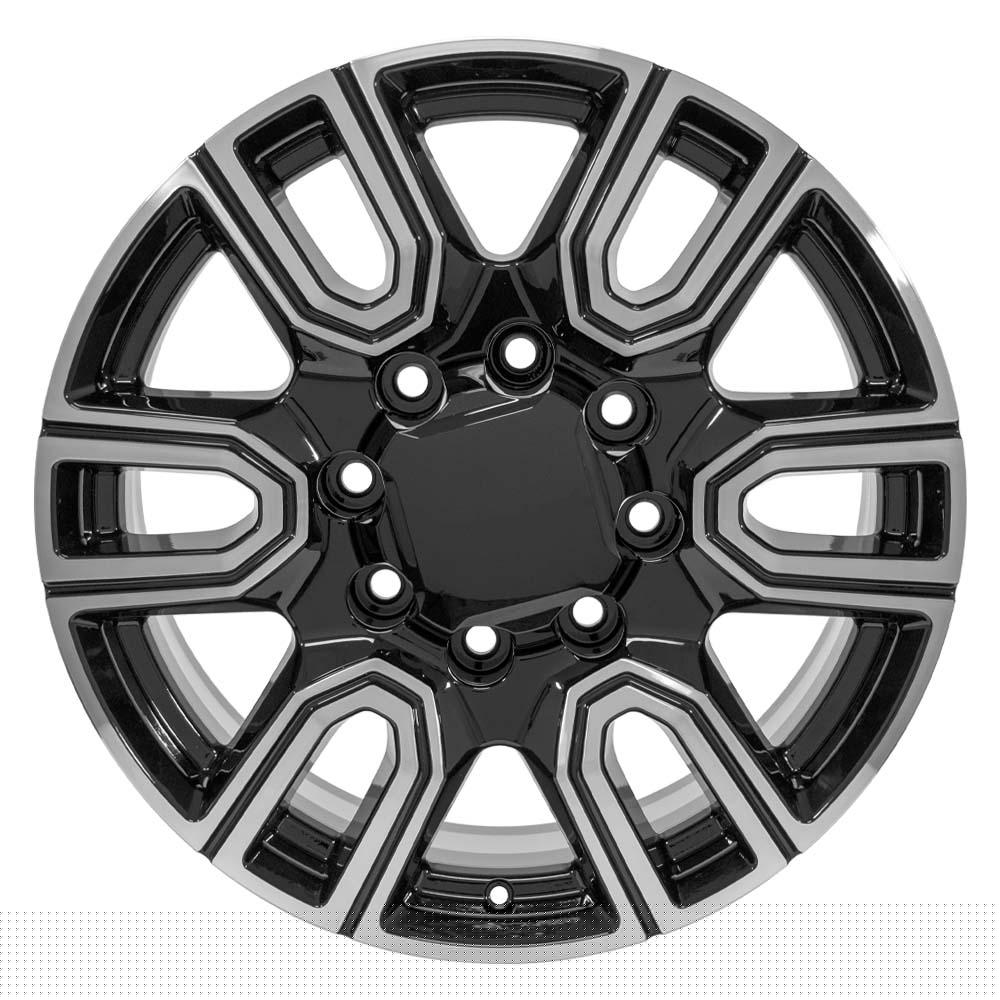 20x8.5 OE Wheels CV96B Black Machined Wheel 8x180 (47mm)
