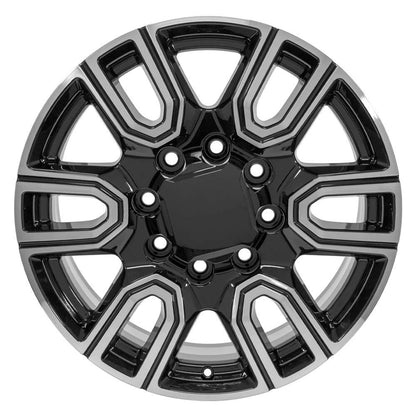 20x8.5 OE Wheels CV96B Black Machined Wheel 8x180 (47mm)