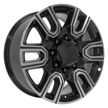 20x8.5 OE Wheels CV96B Black Machined Wheel 8x180 (47mm)