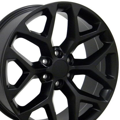22x9 OE Wheels CV98B Satin Black Wheel 6x5.5 (24mm)