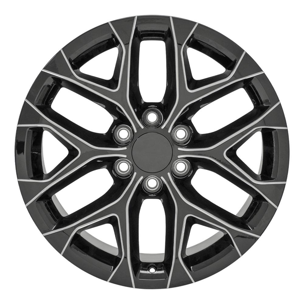 20x9 OE Wheels CV98B Black with Milled Edge Wheel 6x5.5 (27mm)