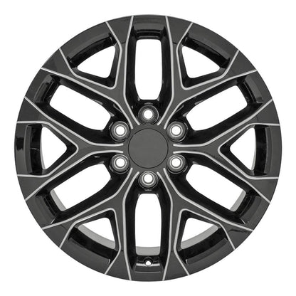 20x9 OE Wheels CV98B Black with Milled Edge Wheel 6x5.5 (27mm)