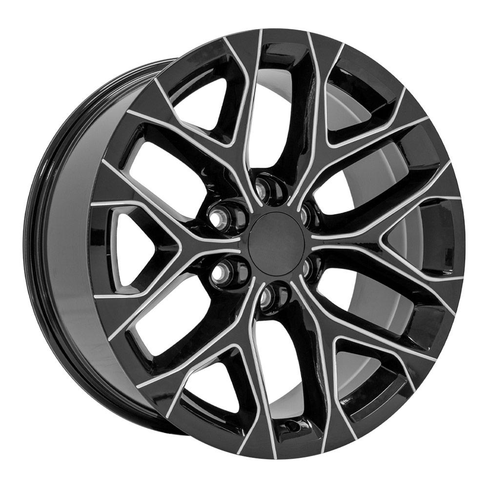 20x9 OE Wheels CV98B Black with Milled Edge Wheel 6x5.5 (27mm)