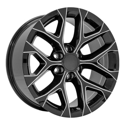 20x9 OE Wheels CV98B Black with Milled Edge Wheel 6x5.5 (27mm)