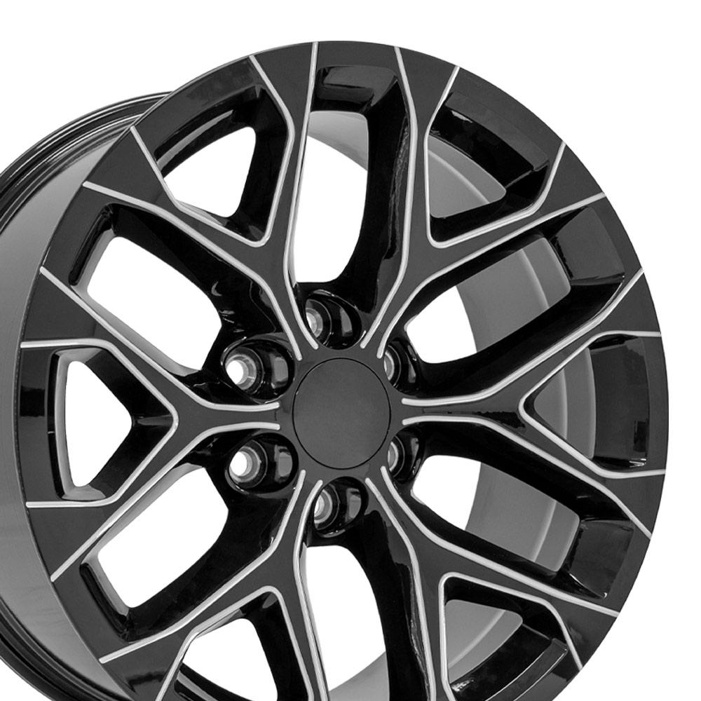 20x9 OE Wheels CV98B Black with Milled Edge Wheel 6x5.5 (27mm)