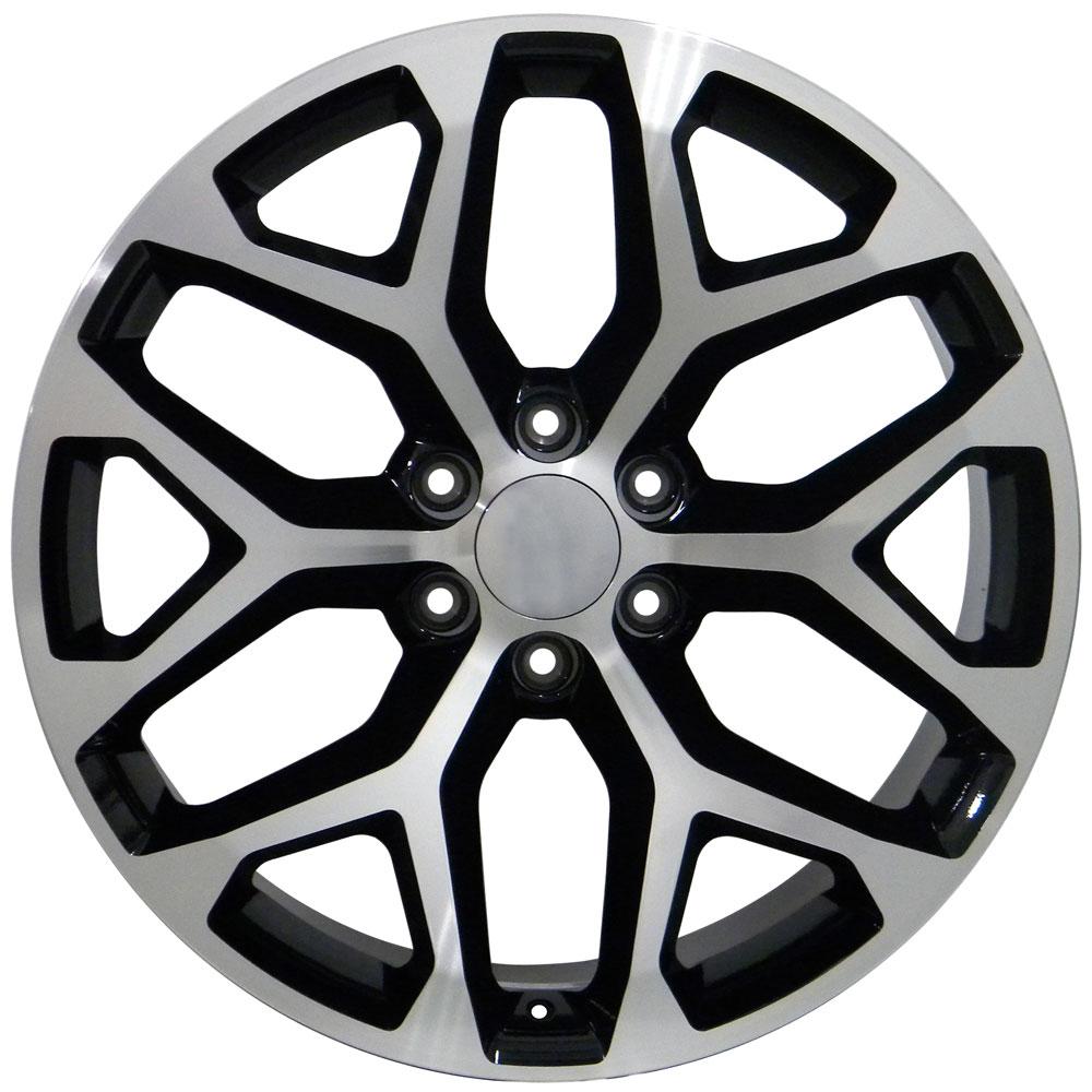 20x9 OE Wheels CV98B Black Machined Wheel 6x5.5 (27mm)