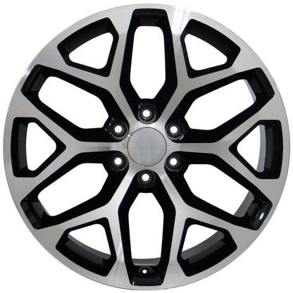20x9 OE Wheels CV98B Black Machined Wheel 6x5.5 (27mm)