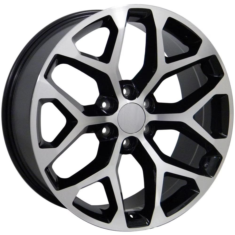 20x9 OE Wheels CV98B Black Machined Wheel 6x5.5 (27mm)