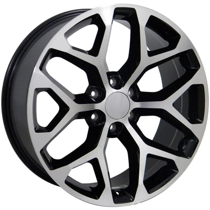 20x9 OE Wheels CV98B Black Machined Wheel 6x5.5 (27mm)