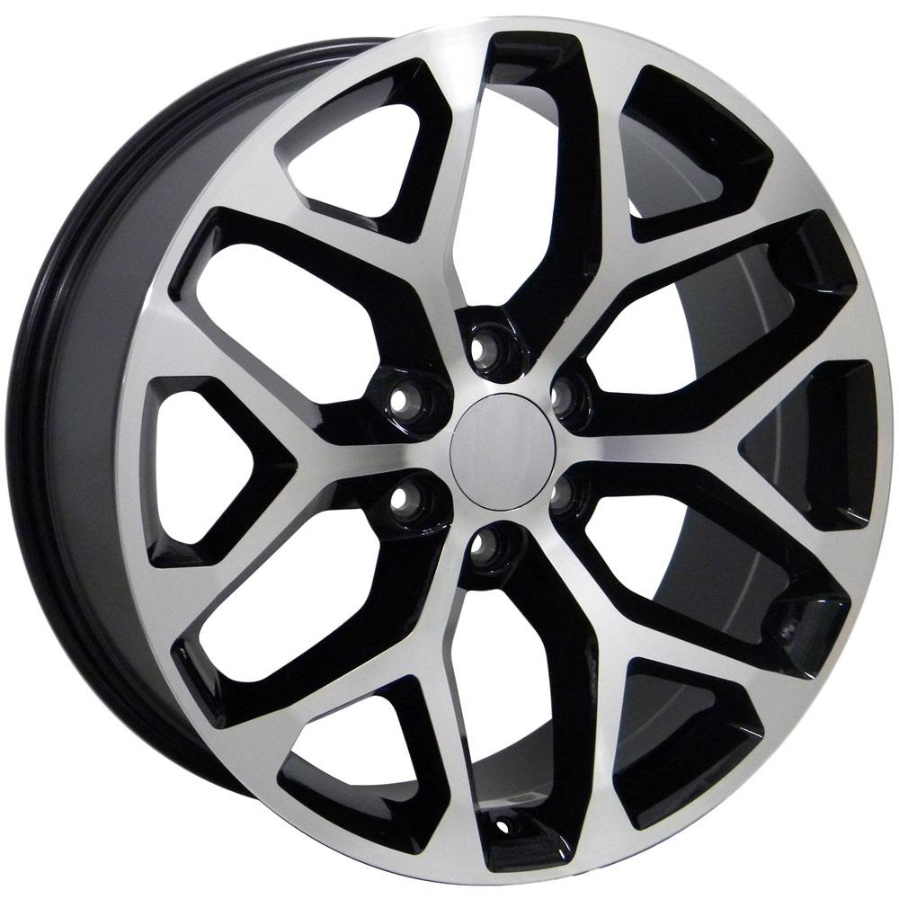 20x9 OE Wheels CV98B Black Machined Wheel 6x5.5 (27mm)