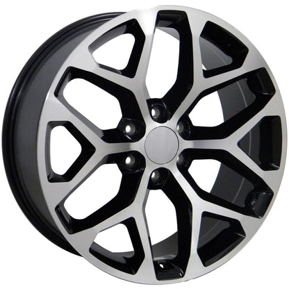 20x9 OE Wheels CV98B Black Machined Wheel 6x5.5 (27mm)