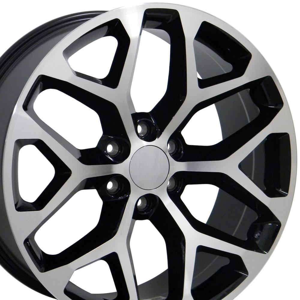 20x9 OE Wheels CV98B Black Machined Wheel 6x5.5 (27mm)