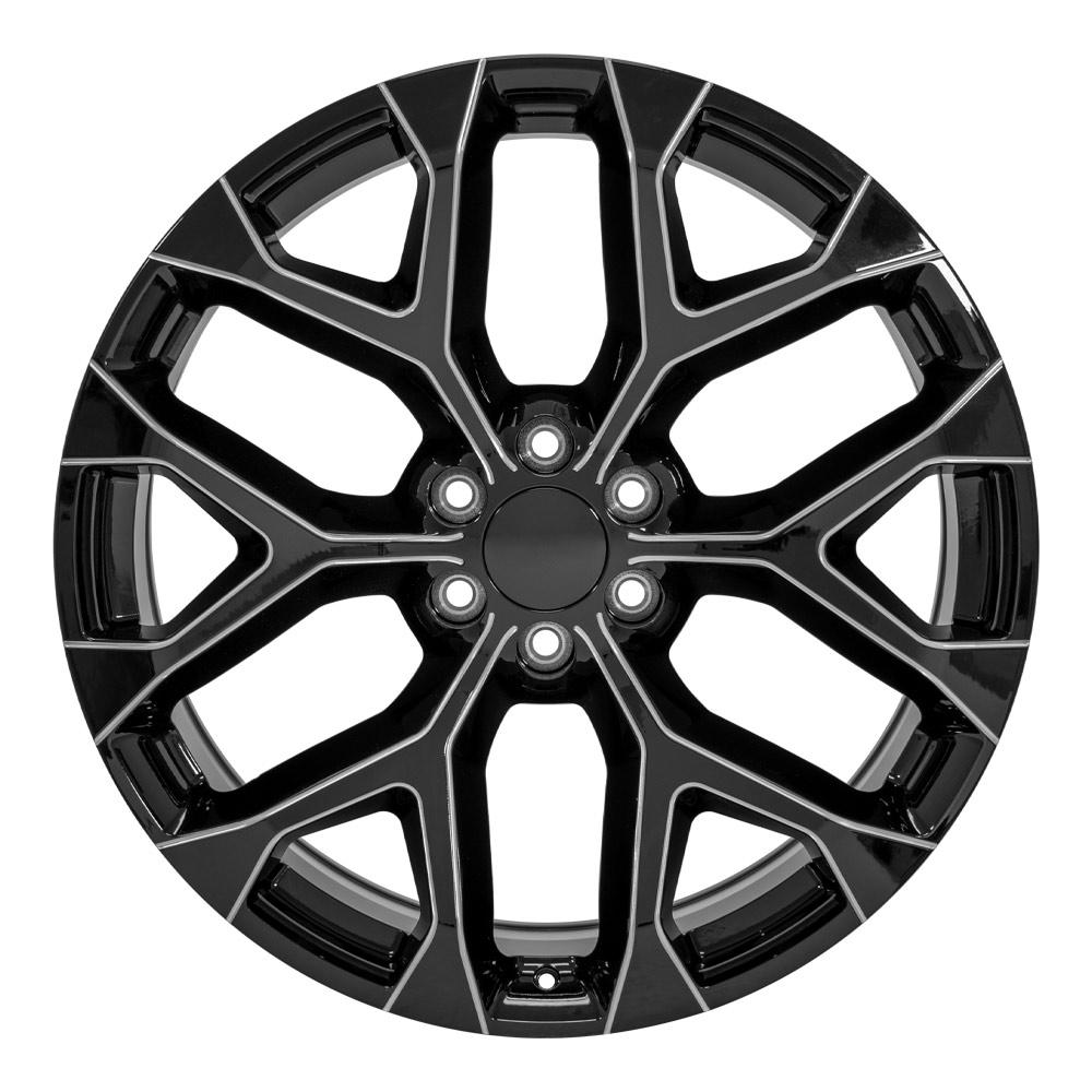 24x10 OE Wheels CV98B Black with Milled Edge Wheel 6x5.5 (24mm)