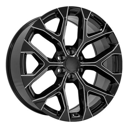 24x10 OE Wheels CV98B Black with Milled Edge Wheel 6x5.5 (24mm)