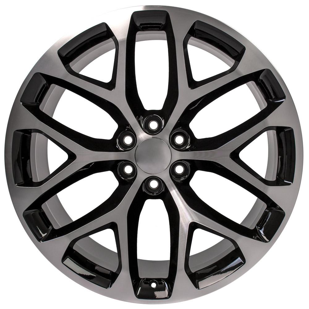 24x10 OE Wheels CV98B Black Machined Wheel 6x5.5 (24mm)