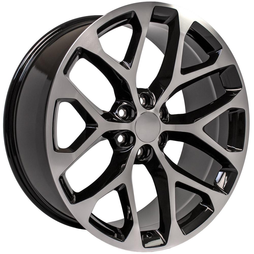 24x10 OE Wheels CV98B Black Machined Wheel 6x5.5 (24mm)