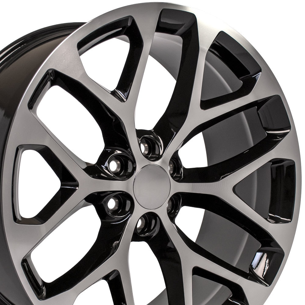 24x10 OE Wheels CV98B Black Machined Wheel 6x5.5 (24mm)