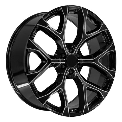 26x10 OE Wheels CV98B Black with Milled Edge Wheel 6x5.5 (24mm)
