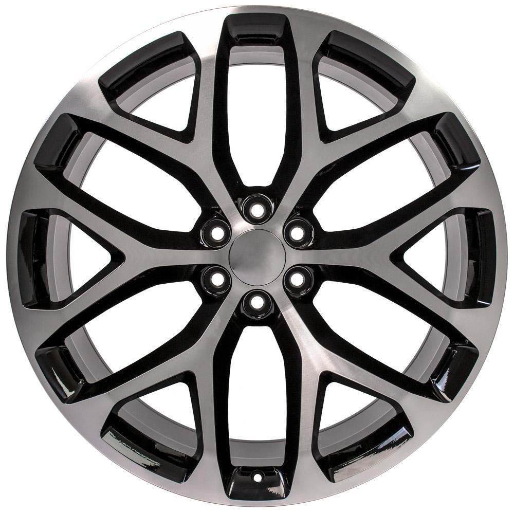 26x10 OE Wheels CV98B Black Machined Wheel 6x5.5 (24mm)