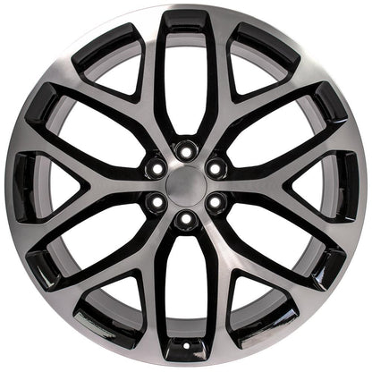 26x10 OE Wheels CV98B Black Machined Wheel 6x5.5 (24mm)