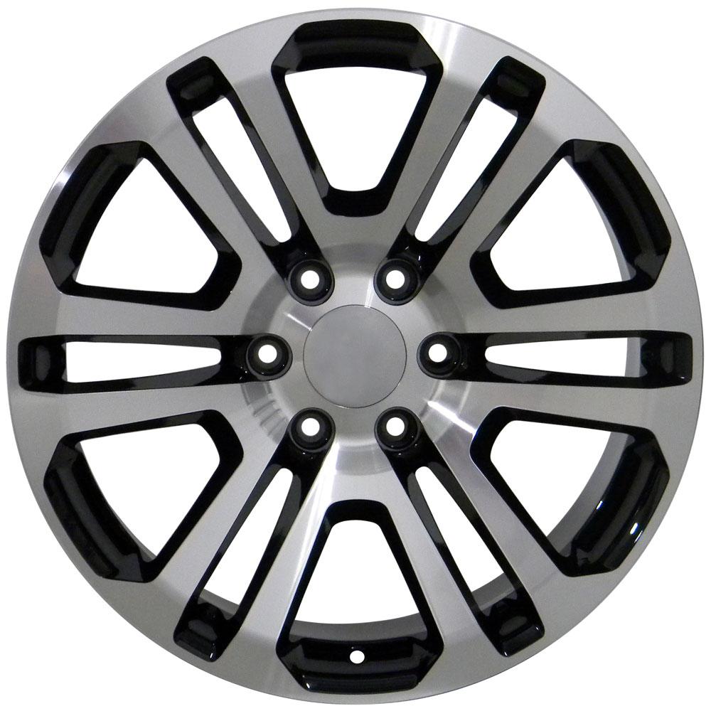 22x9 OE Wheels CV99 Black Machined Wheel 6x5.5 (31mm)