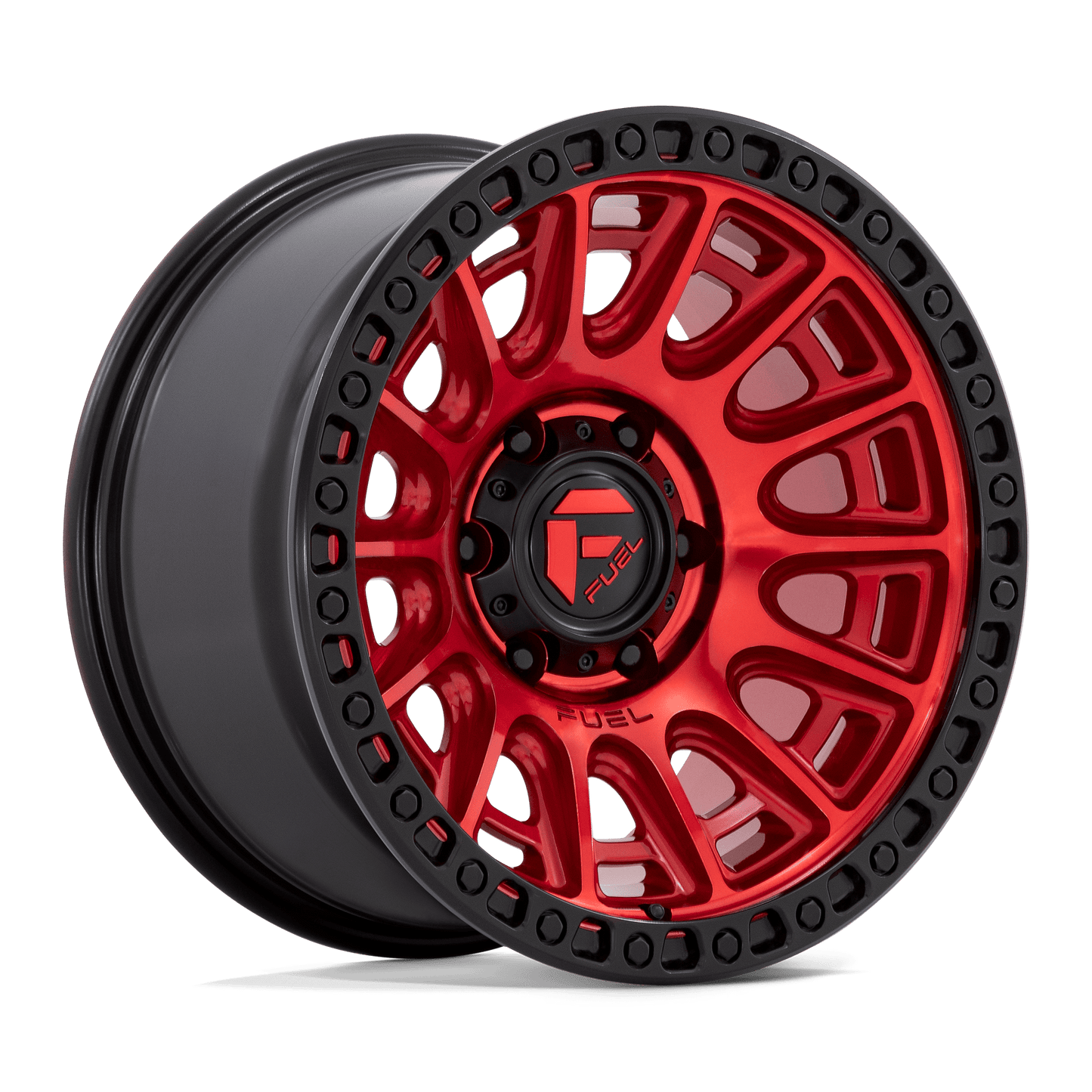 17x9 Fuel Off-Road D834 Cycle Candy Red With Black Ring Wheel 6x5.5 (-12mm)