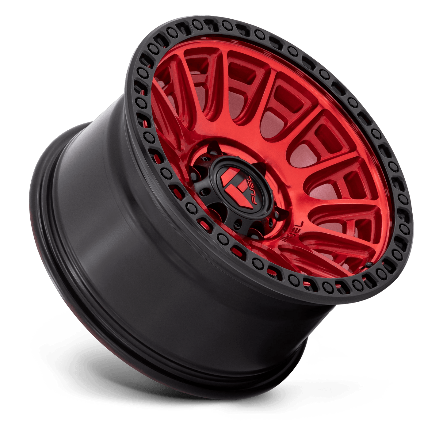17x8.5 Fuel Off-Road D834 Cycle Candy Red With Black Ring Wheel 6x5.5 (25mm)