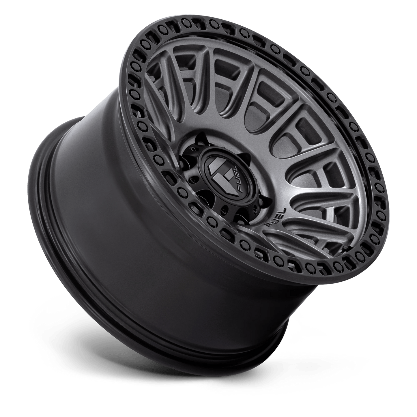 17x8.5 Fuel Off-Road D835 Cycle Matte Gunmetal W/ Black Ring Wheel 5x130 (30mm)
