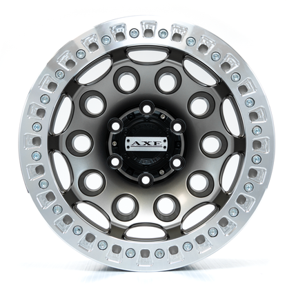 17x9 Axe Chaos Grey BEADLOCK Wheel 6x5.5 (-15mm)