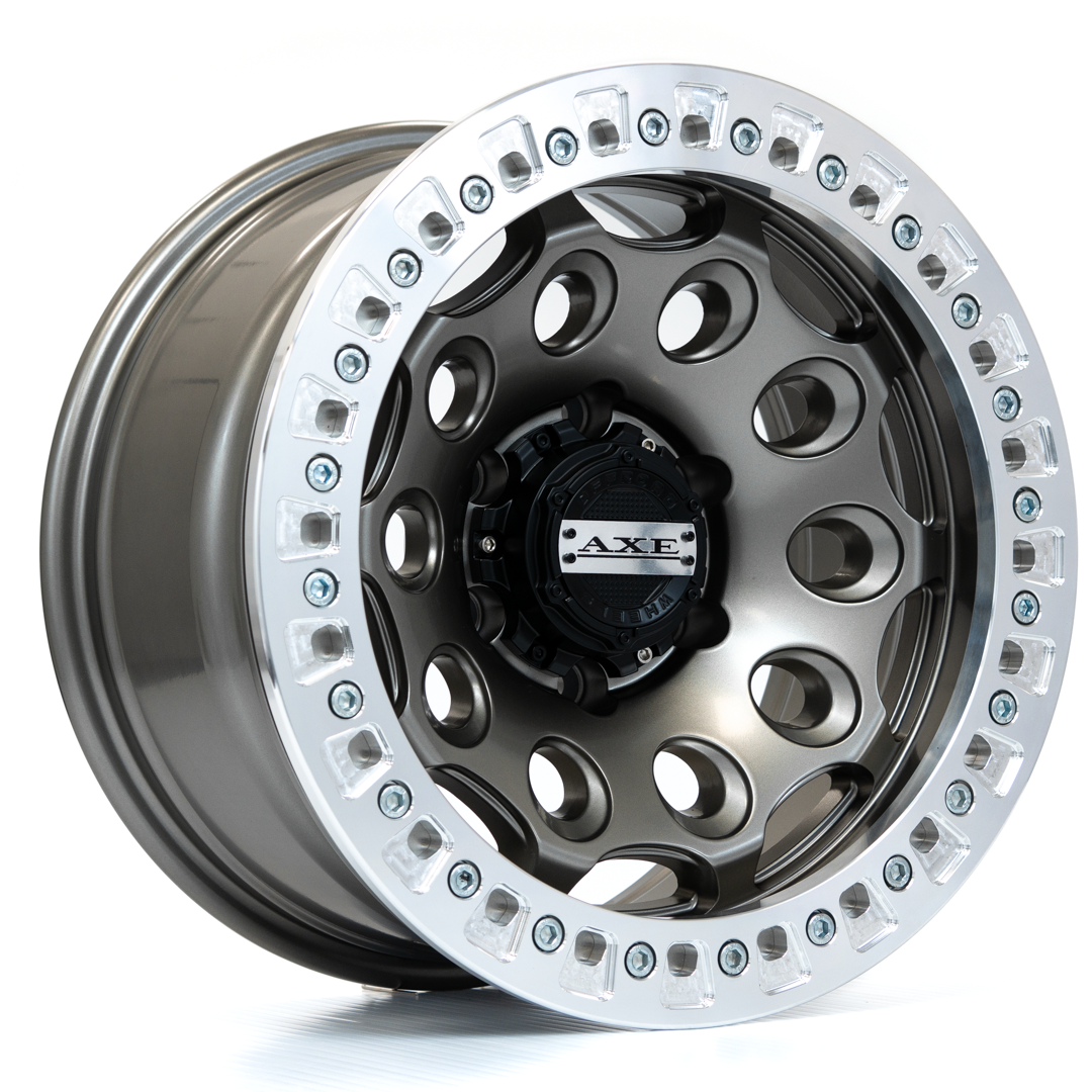 17x9 Axe Chaos Grey BEADLOCK Wheel 6x5.5 (-15mm)