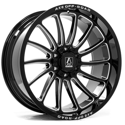 22x12 Axe Chronus Gloss Black Milled Wheel 6x135/6x5.5 (-44mm)