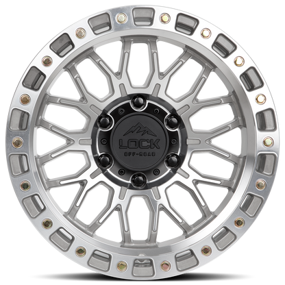 17x9 Lock Off-Road Combat Machine With Clear Coat Wheel 6x135 (1mm)