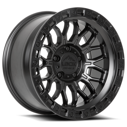20x10 Lock Off-Road Combat Matte Black With Matte Black Ring Wheel 8x6.5 (-18mm)