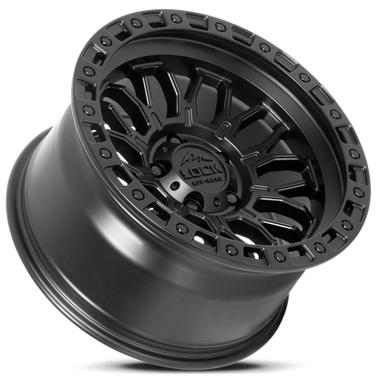 20x10 Lock Off-Road Combat Matte Black With Matte Black Ring Wheel 8x6.5 (-18mm)