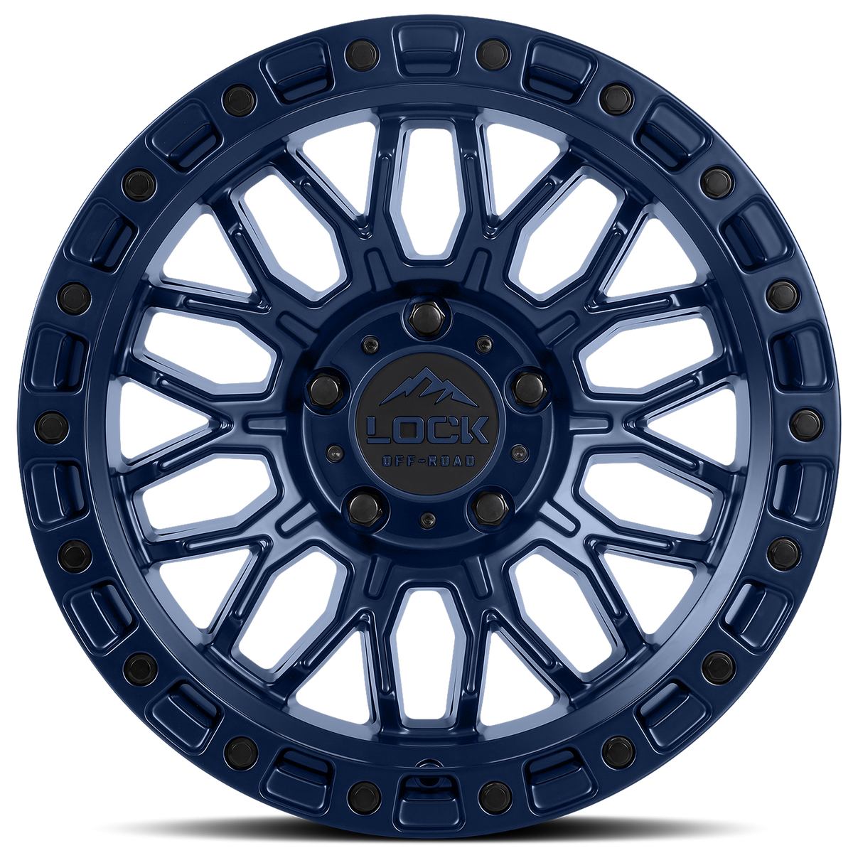 17x9 Lock Off-Road Combat Matte Blue Wheel 6x5.5 (1mm)