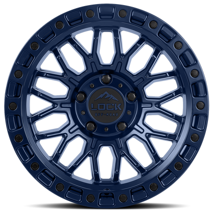 17x9 Lock Off-Road Combat Matte Blue Wheel 6x5.5 (1mm)