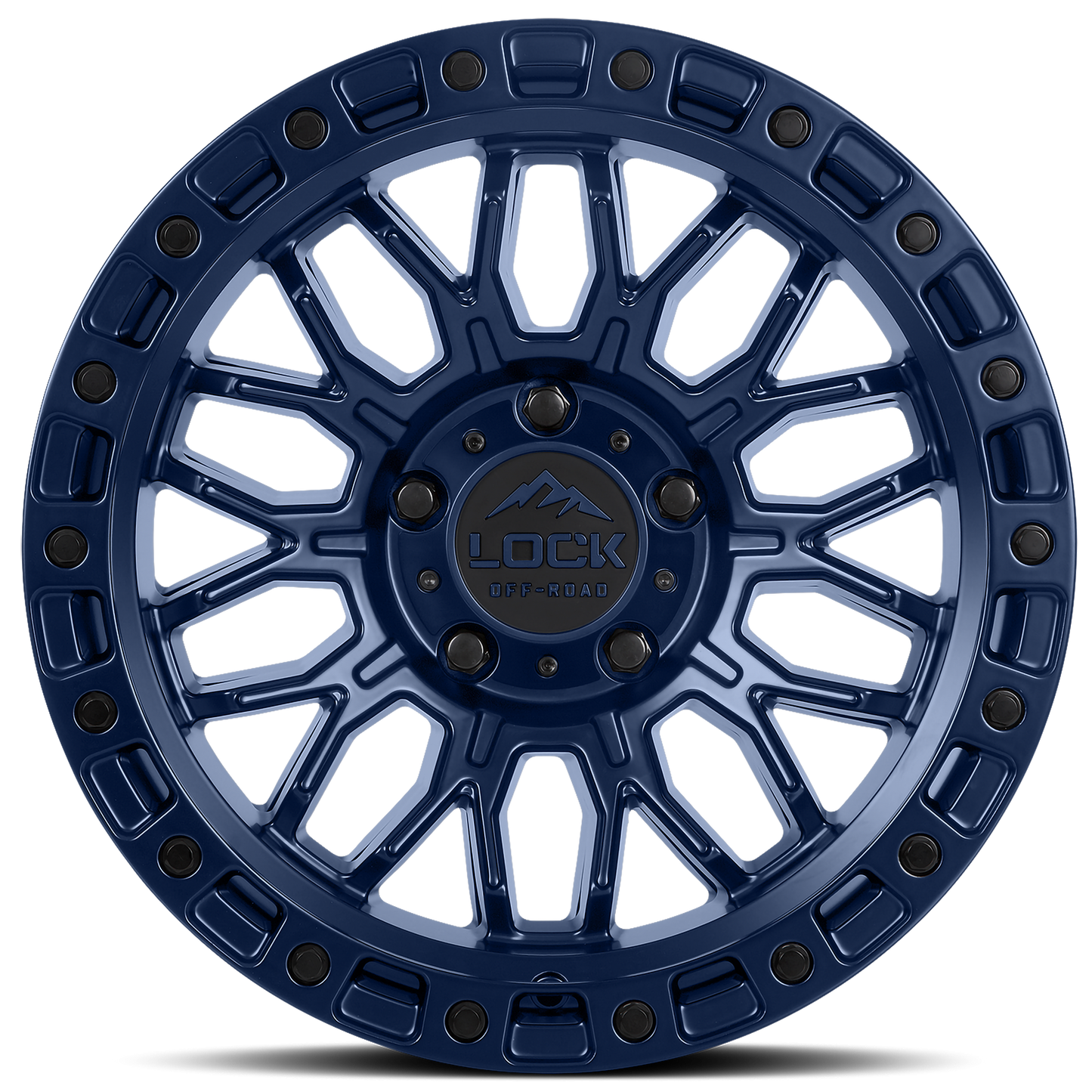 20x10 Lock Off-Road Combat Matte Blue Wheel 6x5.5 (-18mm)