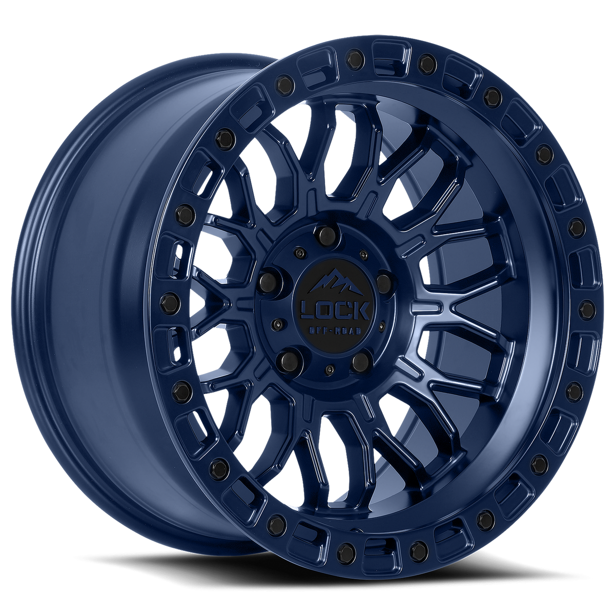 17x9 Lock Off-Road Combat Matte Blue Wheel 6x5.5 (1mm)