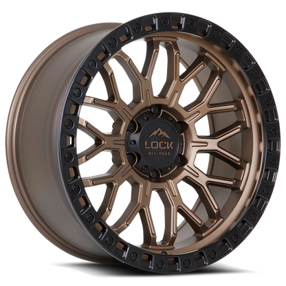 20x9 Lock Off-Road Combat Matte Bronze With Matte Black Ring Wheel 6x135 (0mm)