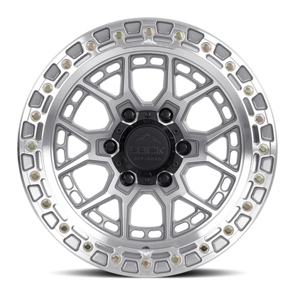 20x10 Lock Off-Road Commando Machine With Clear Coat Wheel 8x6.5 (-18mm)
