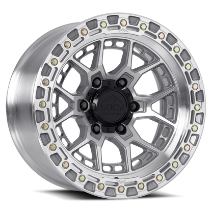 17x9 Lock Off-Road Commando Machine With Clear Coat Wheel 6x135 (0mm)